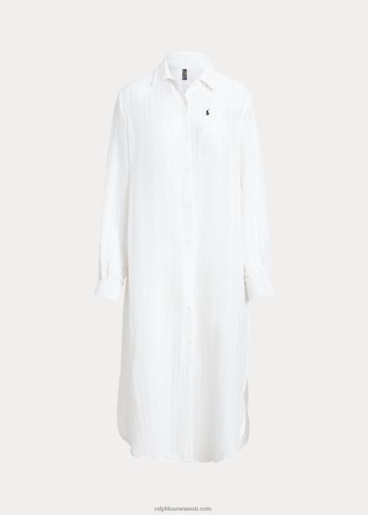 Ralph Lauren naised puuvillane-linane särkkleit kate PR0V3234 valge
