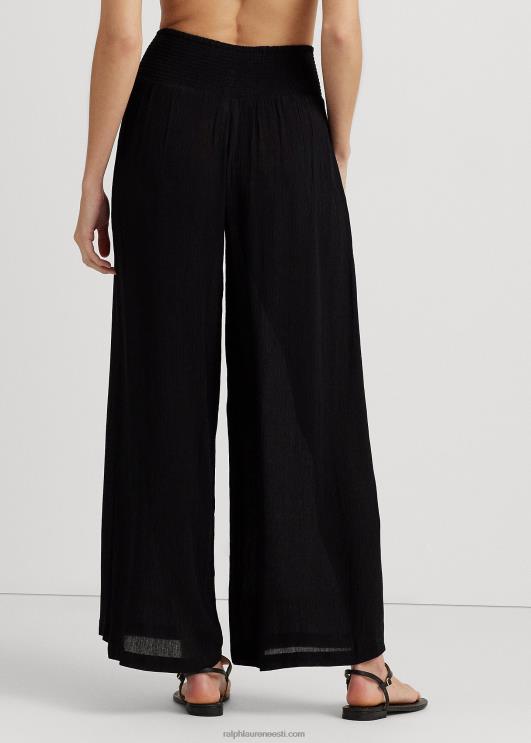 Ralph Lauren naised smokitud laia säärega püksid PR0V4200 must