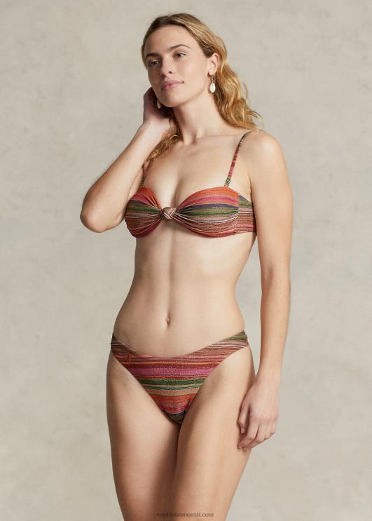 Ralph Lauren naised triibuline hipsteri bikiinipõhi PR0V3138 mitu
