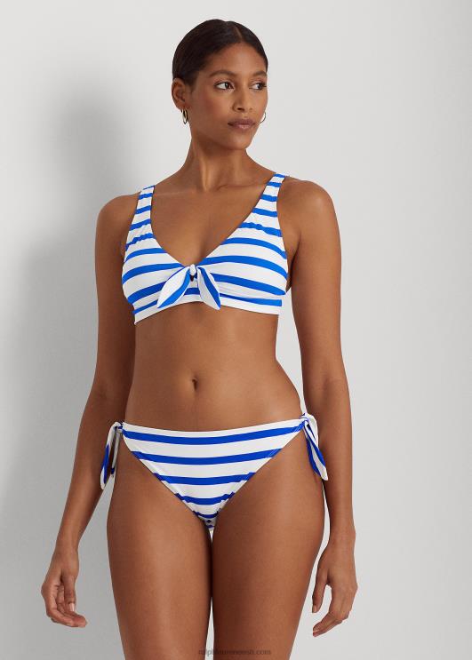 Ralph Lauren naised triibuline lipsuga ees bikiinitops PR0V4161 kuninglik sinine/valge