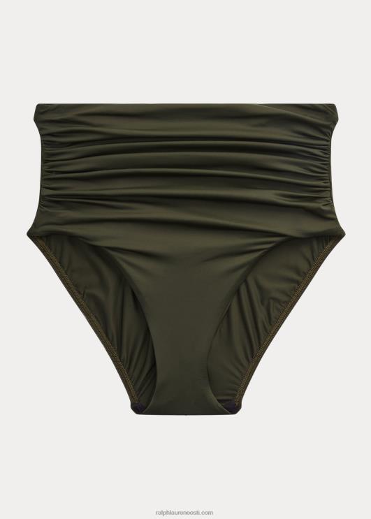 Ralph Lauren naised volangi kõrge pihaosaga bikiinipõhi PR0V4521 oliiv