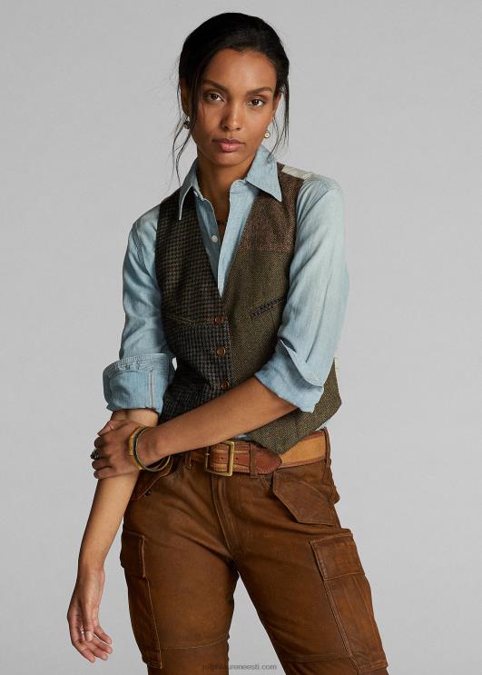 Ralph Lauren naised lapiline tviidvest PR0V3678 oliiv/süsi/tan multi