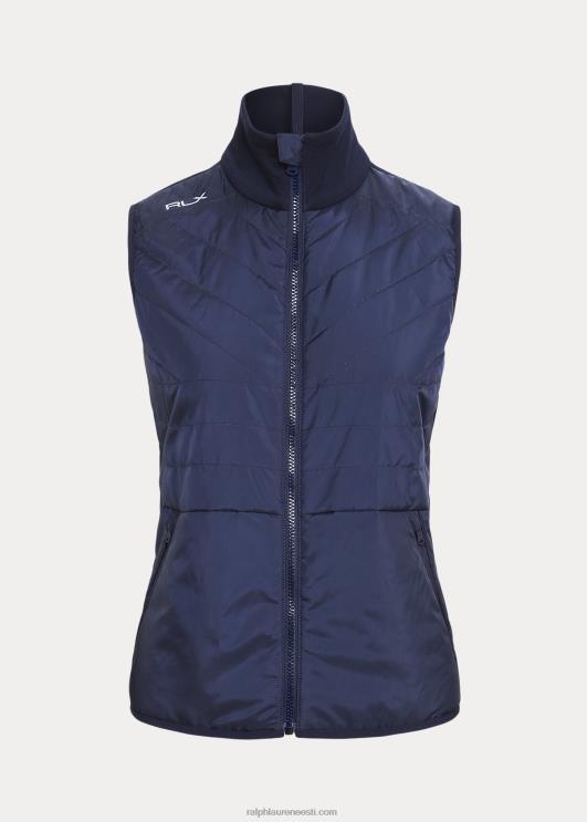 Ralph Lauren naised tepitud esiosa hübriid täistõmblukuga vest PR0V3755 rafineeritud merevägi