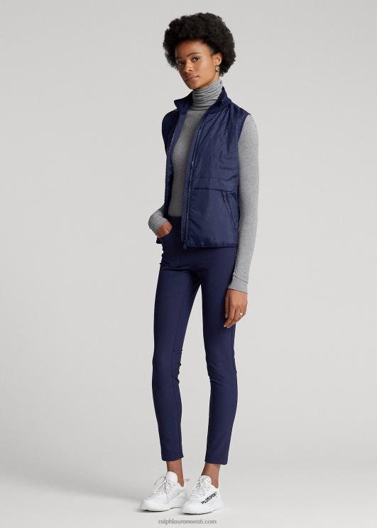 Ralph Lauren naised tepitud esiosa hübriid täistõmblukuga vest PR0V3755 rafineeritud merevägi