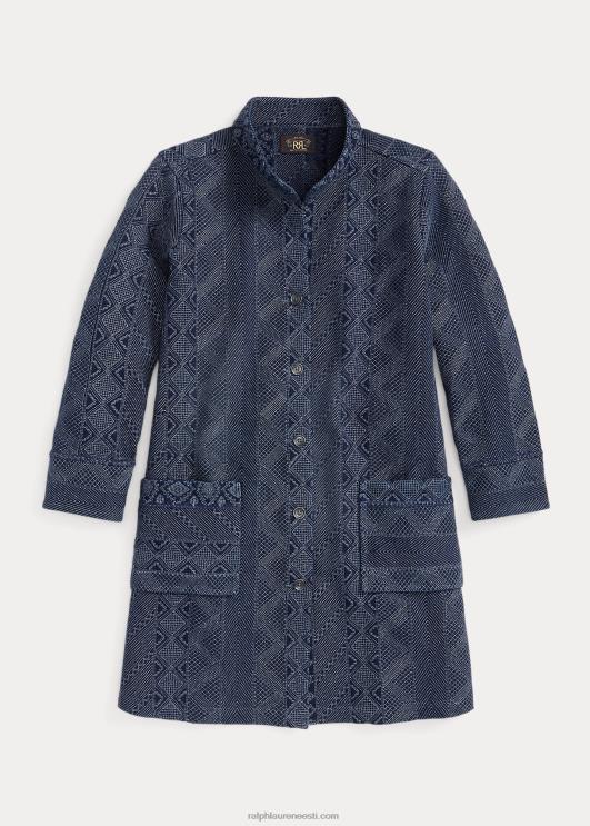 Ralph Lauren naised tepitud puuvillast jersey tolmulapp PR0V3681 indigo