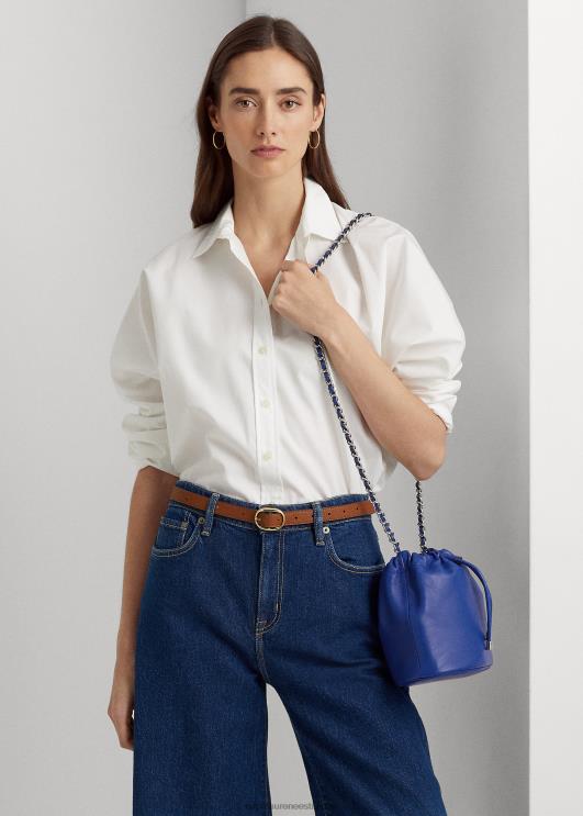 Ralph Lauren naised Nappa nahast keskmine emmi kott PR0V5370 sinine saturn