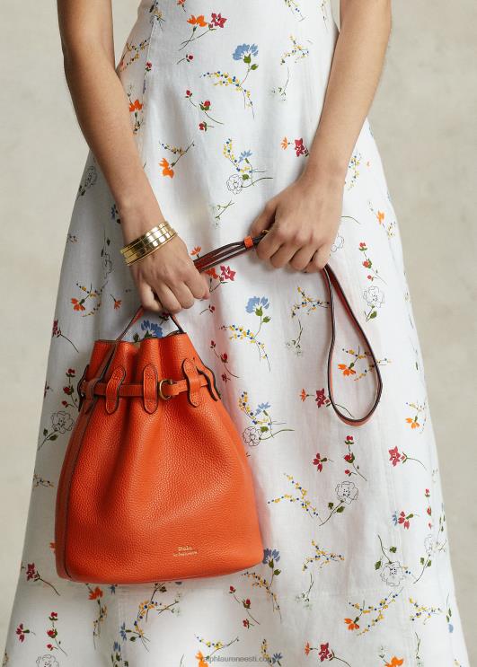 Ralph Lauren naised nahast keskmine bellport koppkott PR0V5202 päikeseloojangu oranž