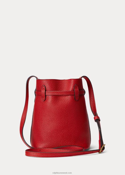 Ralph Lauren naised nahast väike bellport ämbrikott PR0V5201 rubiin