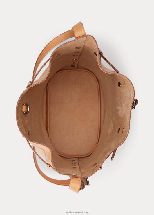 Ralph Lauren naised stud vachetta suur bellport koppkott PR0V5203 loomulik