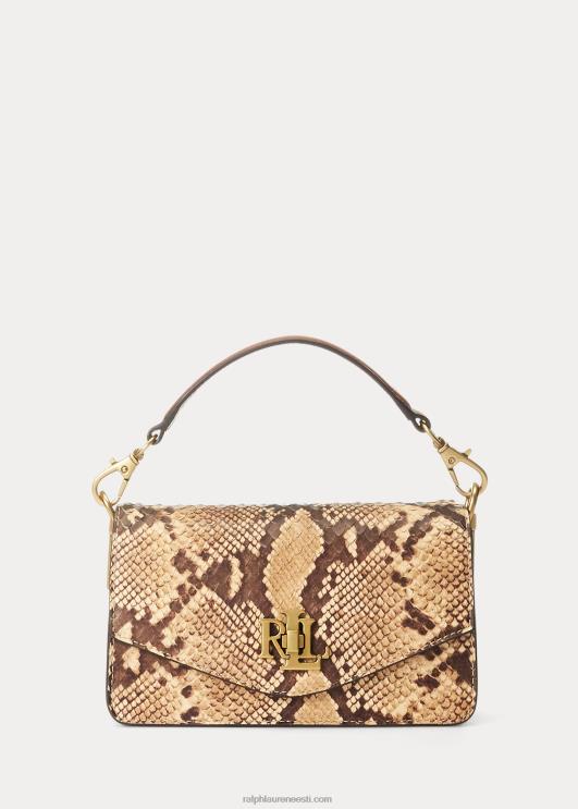 Ralph Lauren naised faux-snakeskin small tayler crossbody PR0V5445 pärgament/tan