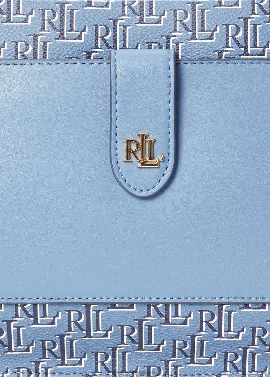 Ralph Lauren naised kaetud lõuendist keskmise jamey crossbody kott PR0V5392 kiltkivi sinine