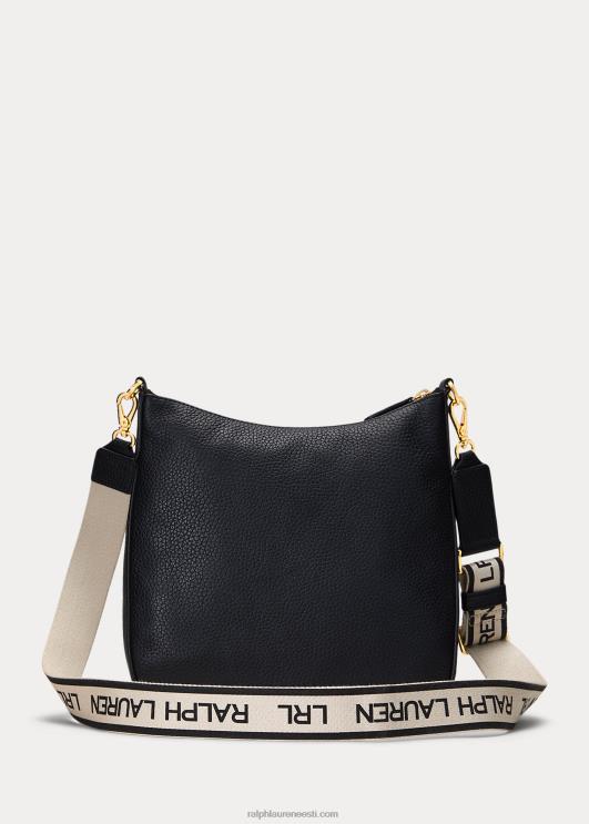 Ralph Lauren naised kiviklibuga nahast suur ristkorpus PR0V5402 must