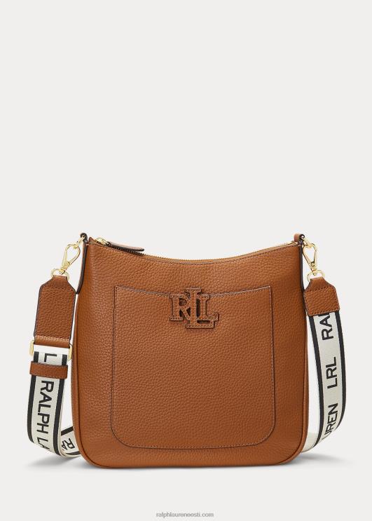 Ralph Lauren naised kiviklibuga nahast suur ristkorpus PR0V5403 tan
