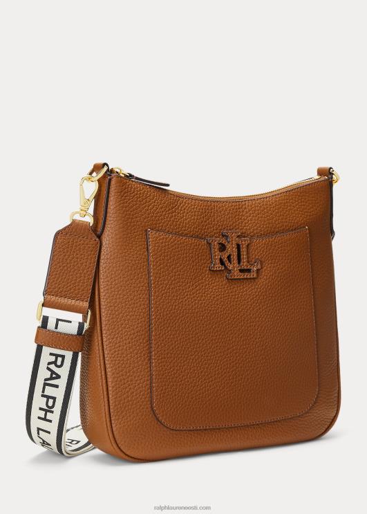 Ralph Lauren naised kiviklibuga nahast suur ristkorpus PR0V5403 tan