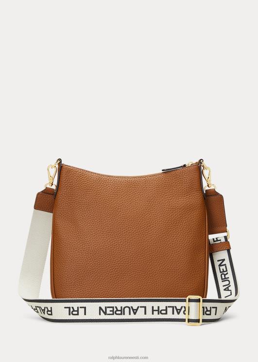 Ralph Lauren naised kiviklibuga nahast suur ristkorpus PR0V5403 tan