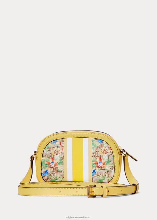 Ralph Lauren naised monogramm medium jordynn crossbody kott PR0V5441 khaki/päikesekala kollane