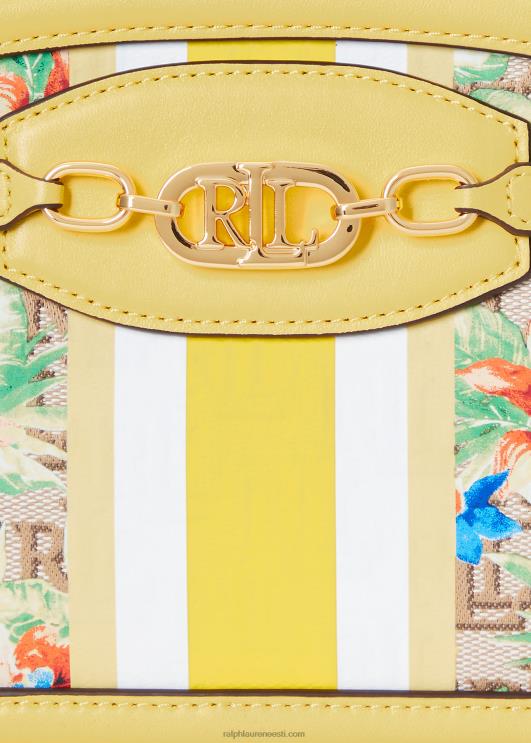 Ralph Lauren naised monogramm medium jordynn crossbody kott PR0V5441 khaki/päikesekala kollane
