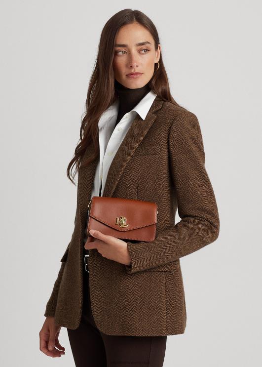 Ralph Lauren naised nahast väike tayler crossbody kott PR0V5160 tan