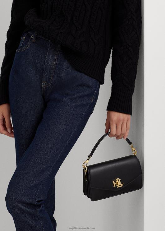 Ralph Lauren naised nahast väike tayler crossbody kott PR0V5161 must