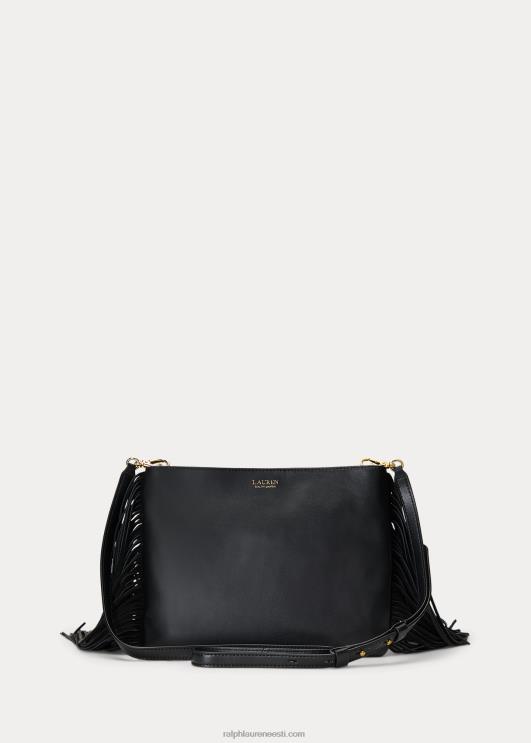 Ralph Lauren naised nahk keskmine elaina crossbody PR0V5439 must