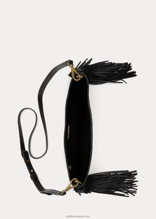 Ralph Lauren naised nahk keskmine elaina crossbody PR0V5439 must