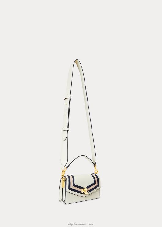 Ralph Lauren naised nappa nahast väike tayler crossbody kott PR0V5163 vanilje/rafineeritud merevägi