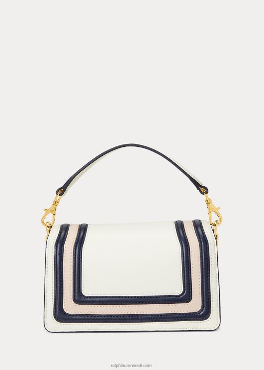 Ralph Lauren naised nappa nahast väike tayler crossbody kott PR0V5163 vanilje/rafineeritud merevägi