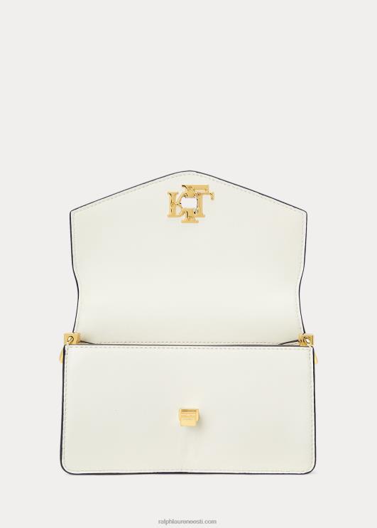 Ralph Lauren naised nappa nahast väike tayler crossbody kott PR0V5163 vanilje/rafineeritud merevägi
