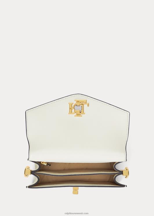 Ralph Lauren naised nappa nahast väike tayler crossbody kott PR0V5163 vanilje/rafineeritud merevägi