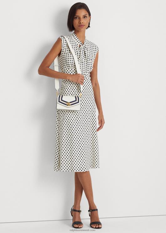 Ralph Lauren naised nappa nahast väike tayler crossbody kott PR0V5163 vanilje/rafineeritud merevägi