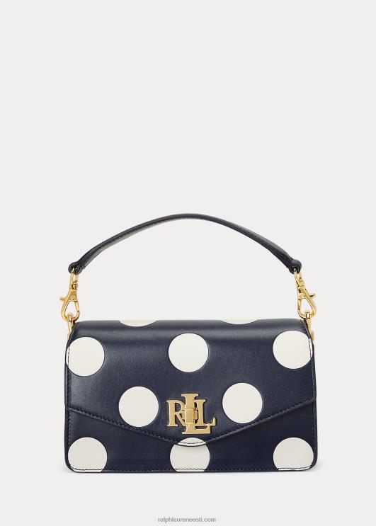 Ralph Lauren naised täpiline väike tayler crossbody kott PR0V5334 rafineeritud merevägi/vanilje