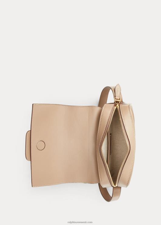 Ralph Lauren naised vasikanahast welingtoni crossbody kott PR0V5258 taupe