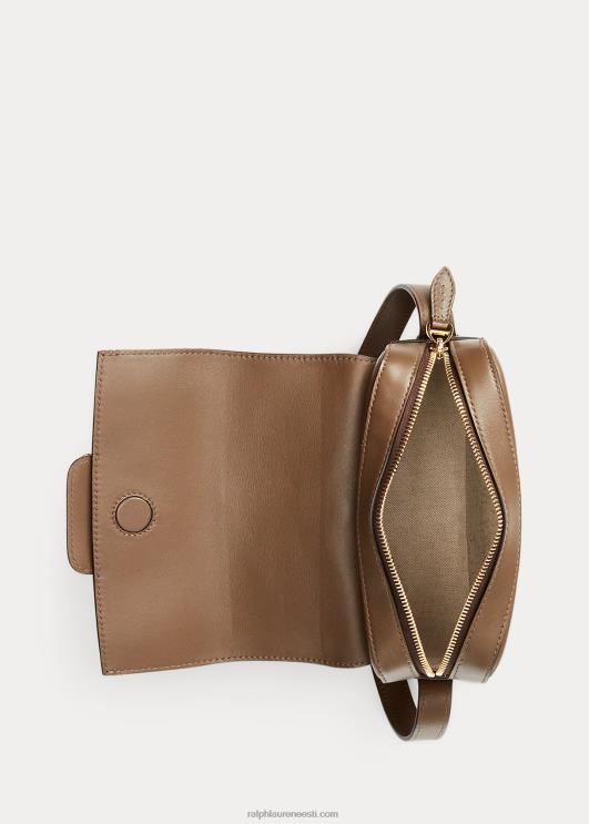 Ralph Lauren naised vasikanahast welingtoni crossbody kott PR0V5259 trühvel