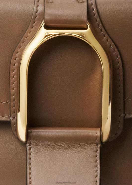 Ralph Lauren naised vasikanahast welingtoni crossbody kott PR0V5259 trühvel