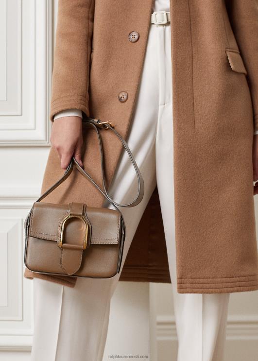 Ralph Lauren naised vasikanahast welingtoni crossbody kott PR0V5259 trühvel