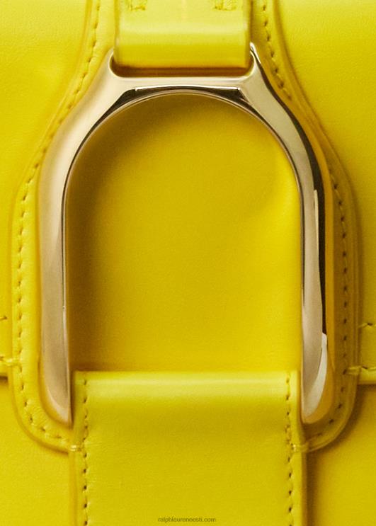 Ralph Lauren naised vasikanahast welingtoni crossbody kott PR0V5263 kanaari kollane