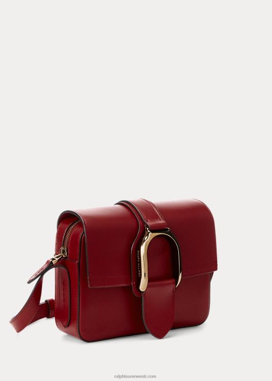 Ralph Lauren naised vasikanahast welingtoni crossbody kott PR0V5265 sügav punane