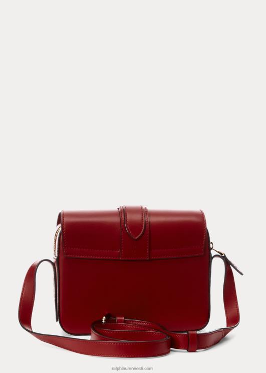 Ralph Lauren naised vasikanahast welingtoni crossbody kott PR0V5265 sügav punane