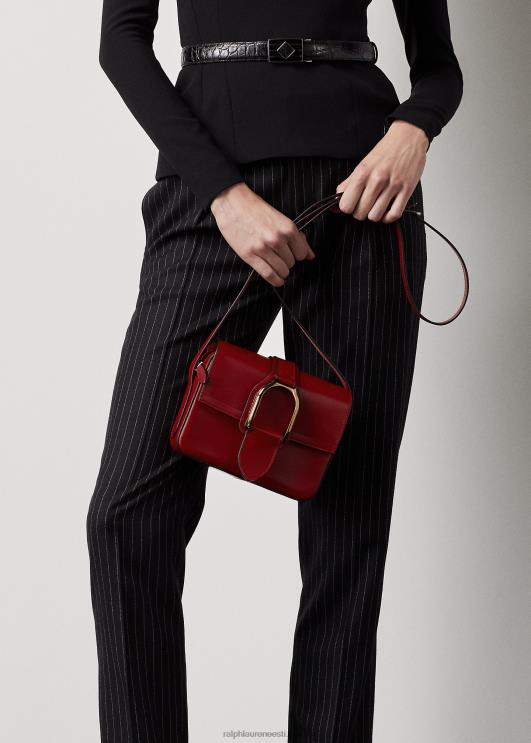 Ralph Lauren naised vasikanahast welingtoni crossbody kott PR0V5265 sügav punane