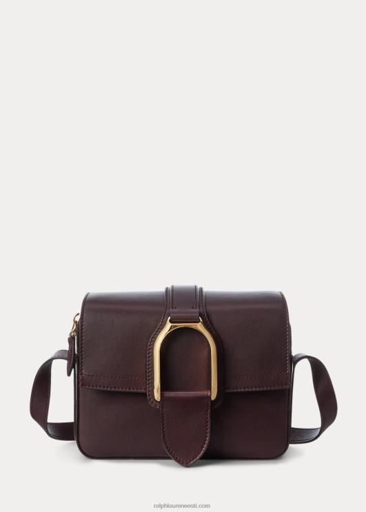 Ralph Lauren naised vasikanahast welingtoni crossbody kott PR0V5269 bordeaux
