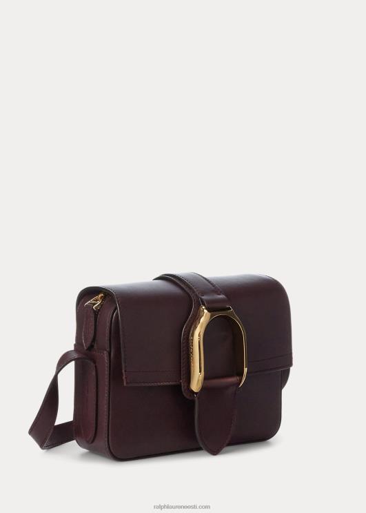 Ralph Lauren naised vasikanahast welingtoni crossbody kott PR0V5269 bordeaux