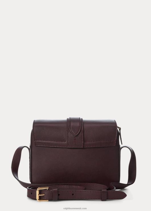 Ralph Lauren naised vasikanahast welingtoni crossbody kott PR0V5269 bordeaux