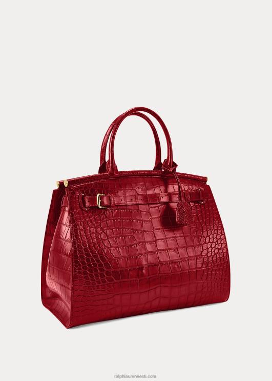 Ralph Lauren naised alligaator medium rl50 käekott PR0V5290 sügav punane