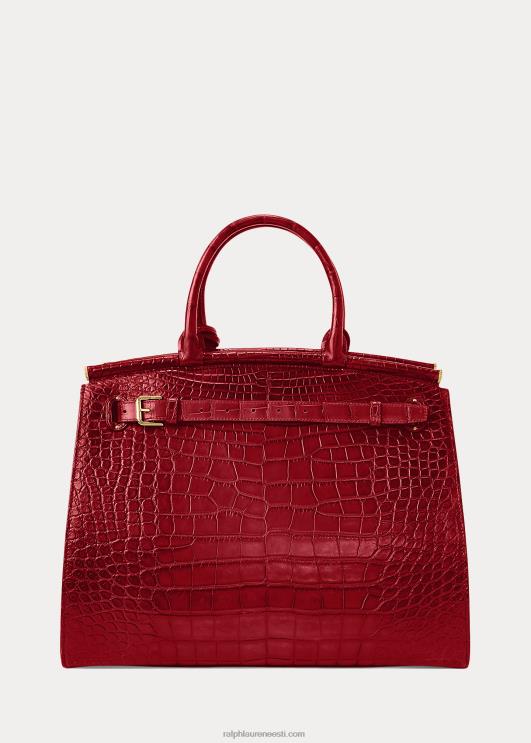 Ralph Lauren naised alligaator medium rl50 käekott PR0V5290 sügav punane
