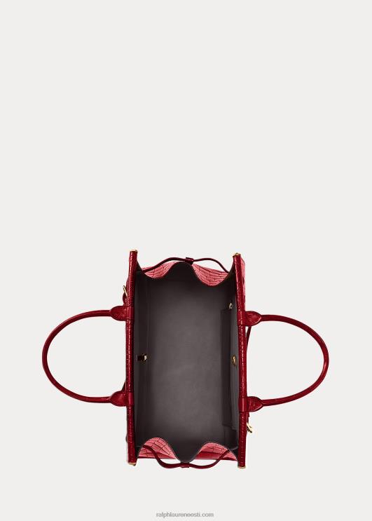 Ralph Lauren naised alligaator medium rl50 käekott PR0V5290 sügav punane