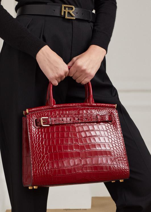 Ralph Lauren naised alligaator medium rl50 käekott PR0V5290 sügav punane