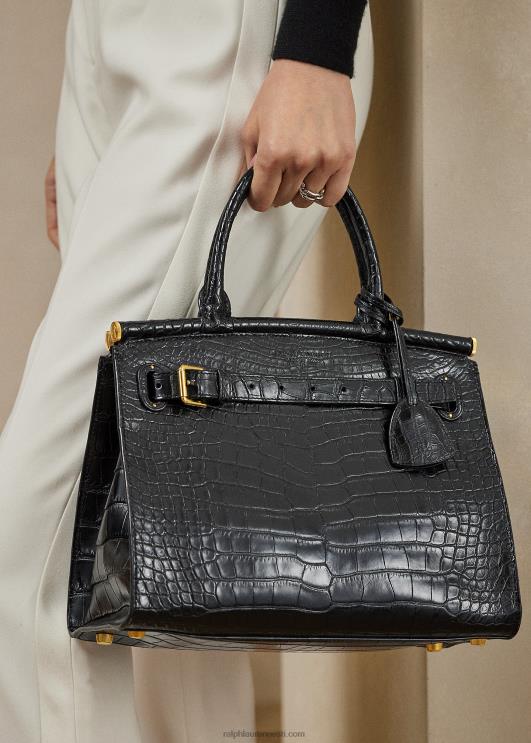 Ralph Lauren naised alligaator medium rl50 käekott PR0V5293 must