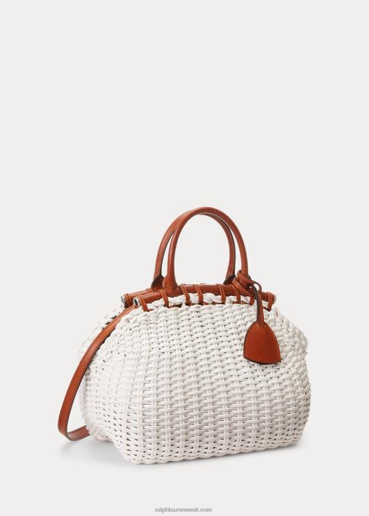 Ralph Lauren naised patenteeritud minikorvkäekott PR0V5142 valkjas