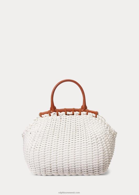 Ralph Lauren naised patenteeritud minikorvkäekott PR0V5142 valkjas