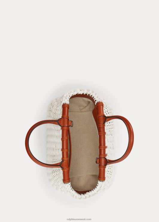 Ralph Lauren naised patenteeritud minikorvkäekott PR0V5142 valkjas